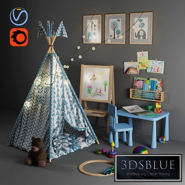 Children's tent-tepee 3DS Max - thumbnail 3