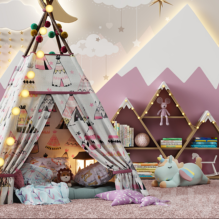 Childroom decor vol5 3DS Max - thumbnail 2