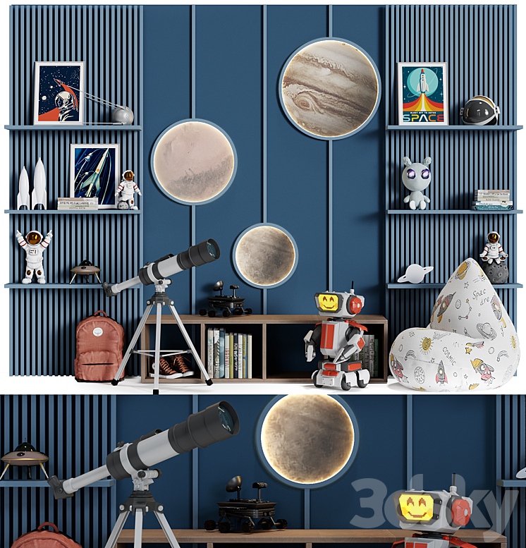 Childroom decor vol_11 3DS Max - thumbnail 1