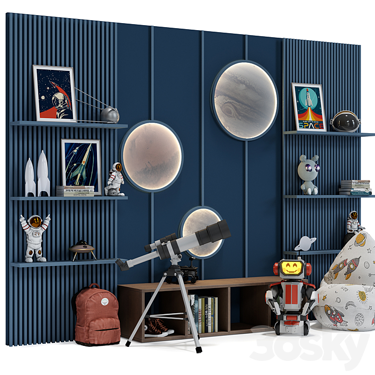 Childroom decor vol_11 3DS Max - thumbnail 2