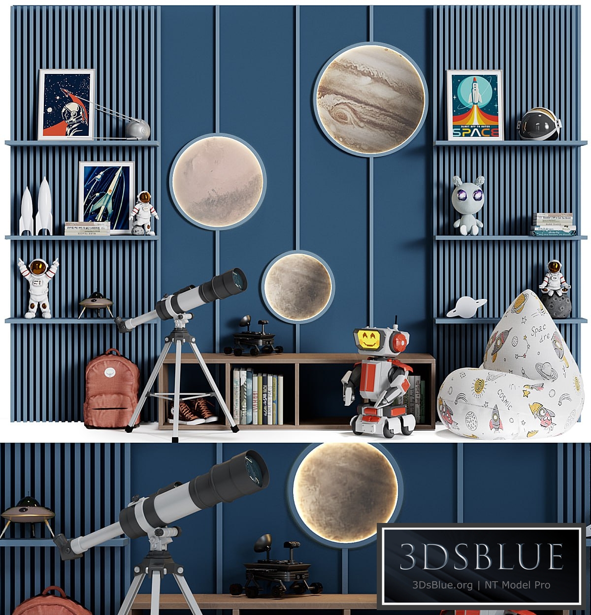 Childroom decor vol_11 3DS Max - thumbnail 3