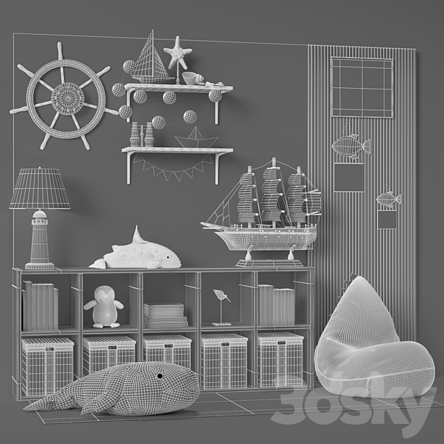 childroom decor vol_12 3DS Max Model - thumbnail 4