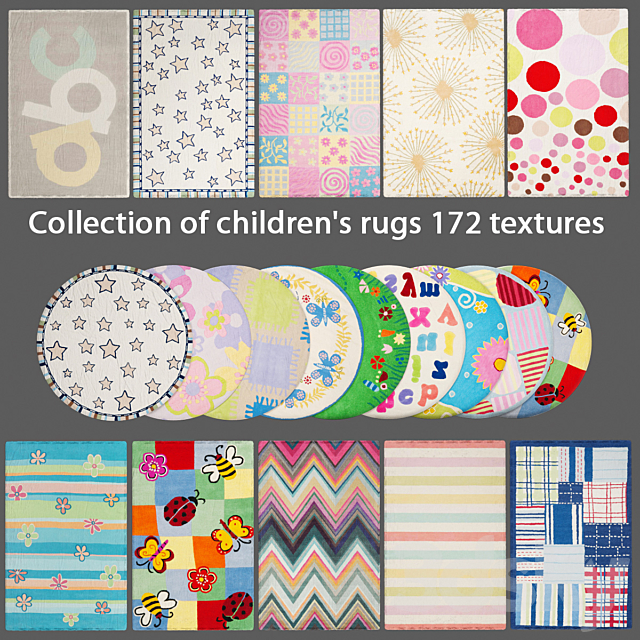 Collection of children’s carpets 1 3DSMax File - thumbnail 1