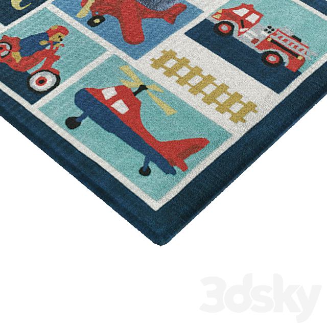 Collection of children’s rugs 2 3DSMax File - thumbnail 3