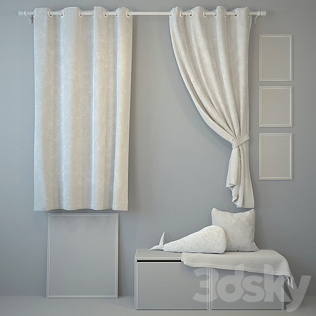 Curtain and decor 1 3DSMax File - thumbnail 3