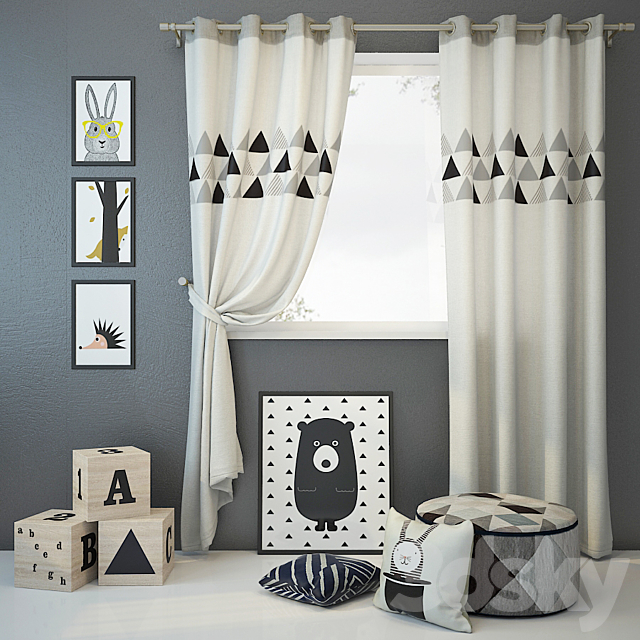 Curtain and decor 6 3DSMax File - thumbnail 1