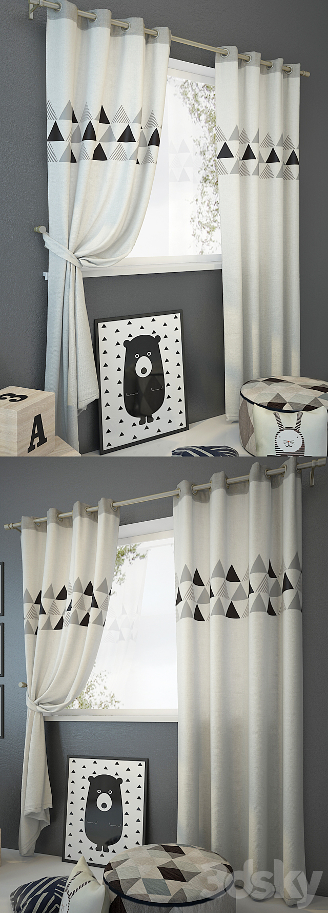 Curtain and decor 6 3DSMax File - thumbnail 2