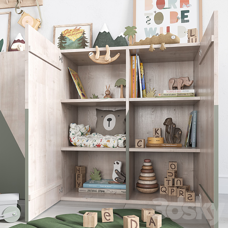 Decor set for children's rooms 3DS Max - thumbnail 2