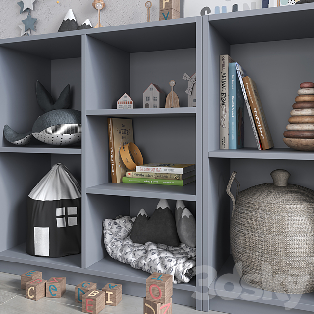 Decor set for children’s rooms 3DS Max Model - thumbnail 2