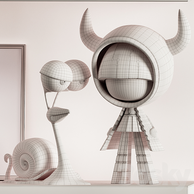 decor set for girls 3DS Max Model - thumbnail 4