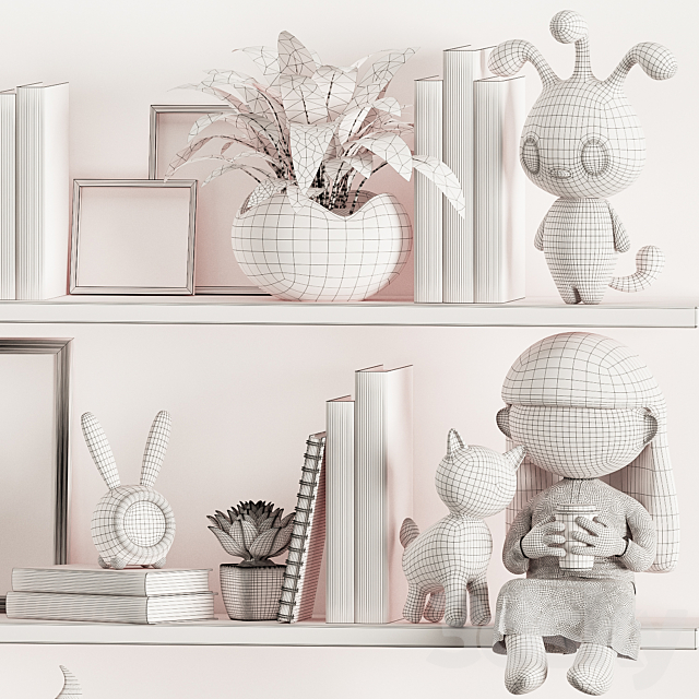 decor set for girls 3DS Max Model - thumbnail 6