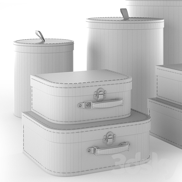 Decor storage cases toy boxes 3DS Max Model - thumbnail 2