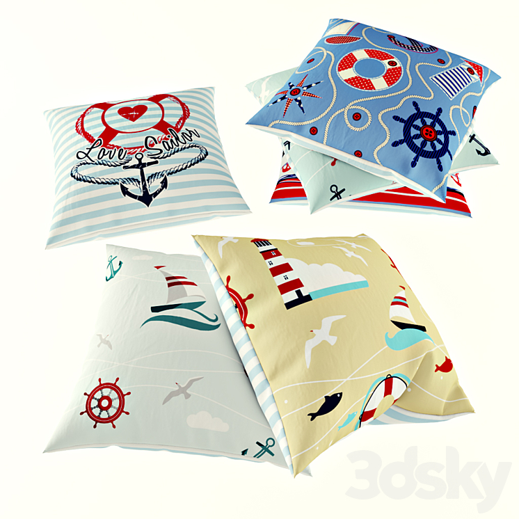 Decorative pillows Children 3DS Max - thumbnail 1