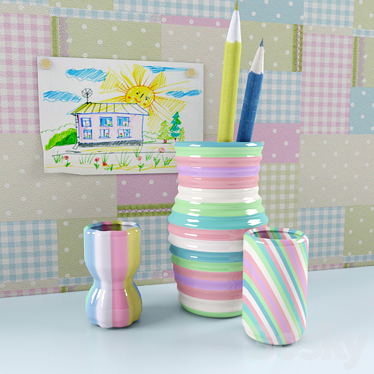 decorative set for baby 3DS Max - thumbnail 1