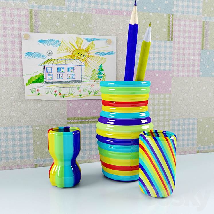 decorative set for baby 3DS Max - thumbnail 2