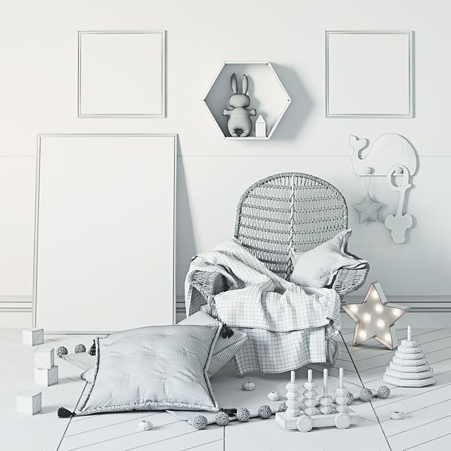 Decorative set for baby 3DSMax File - thumbnail 3