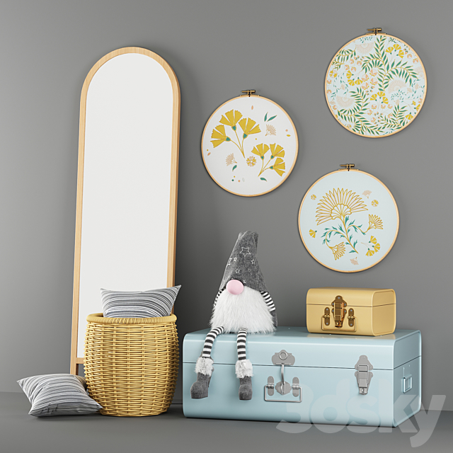 Decorative set for the children’s room La Redoute 3DS Max Model - thumbnail 3