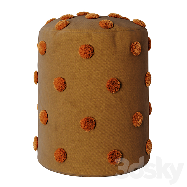 Dot Tufted Pouf by Ferm Living 3DS Max Model - thumbnail 5