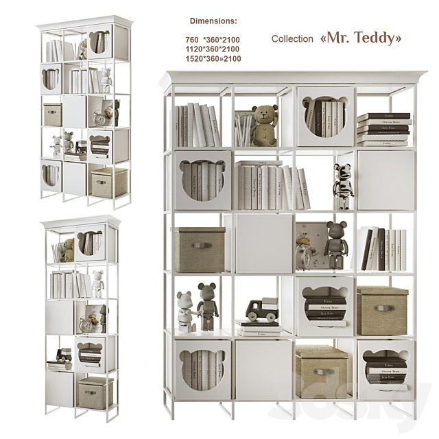 EFI Kid Concept _ Mr. Teddy shelving 3DSMax File - thumbnail 1