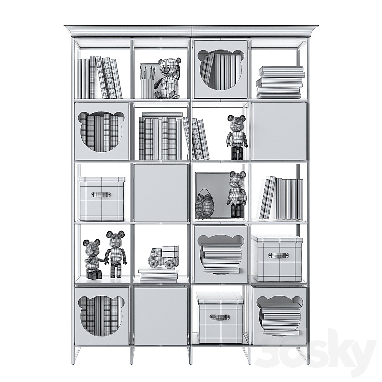 EFI Kid Concept \/ Mr. Teddy shelving 3DS Max - thumbnail 2