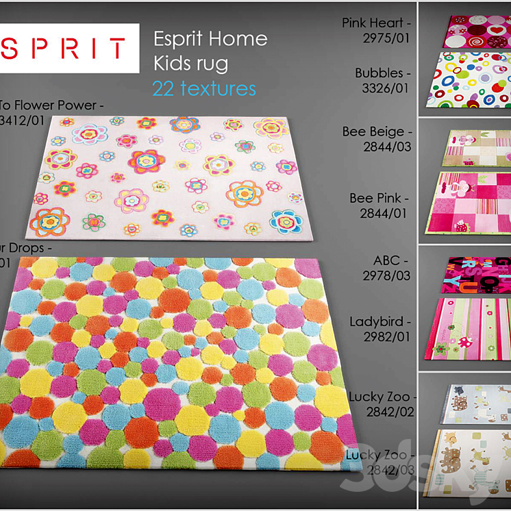 Esprit Home Kids rug 3DS Max - thumbnail 1