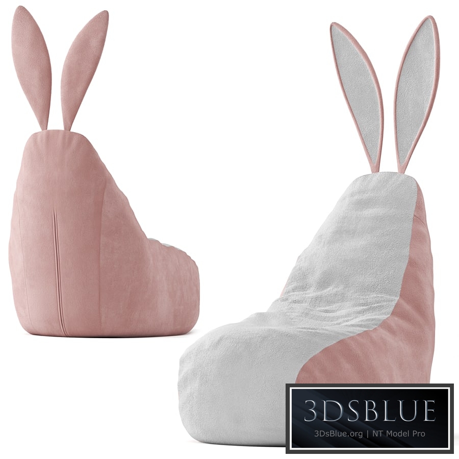 Frameless bag chair Bunny 3DS Max - thumbnail 3