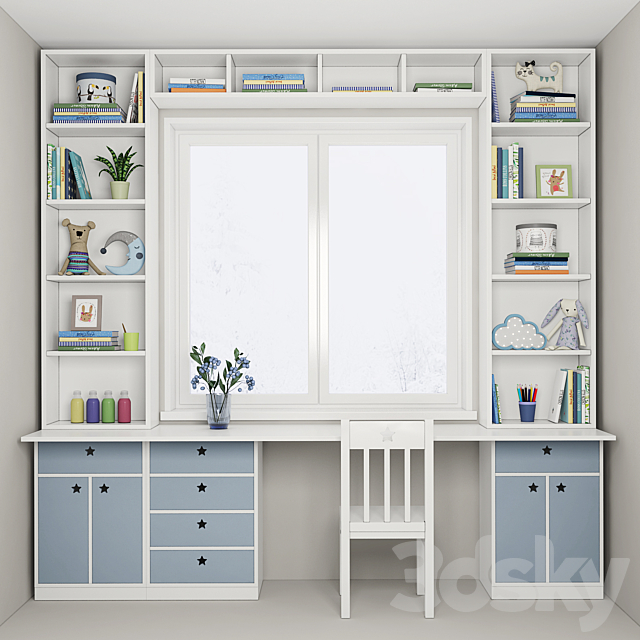 Furniture composition for a children’s room 2 3DSMax File - thumbnail 1