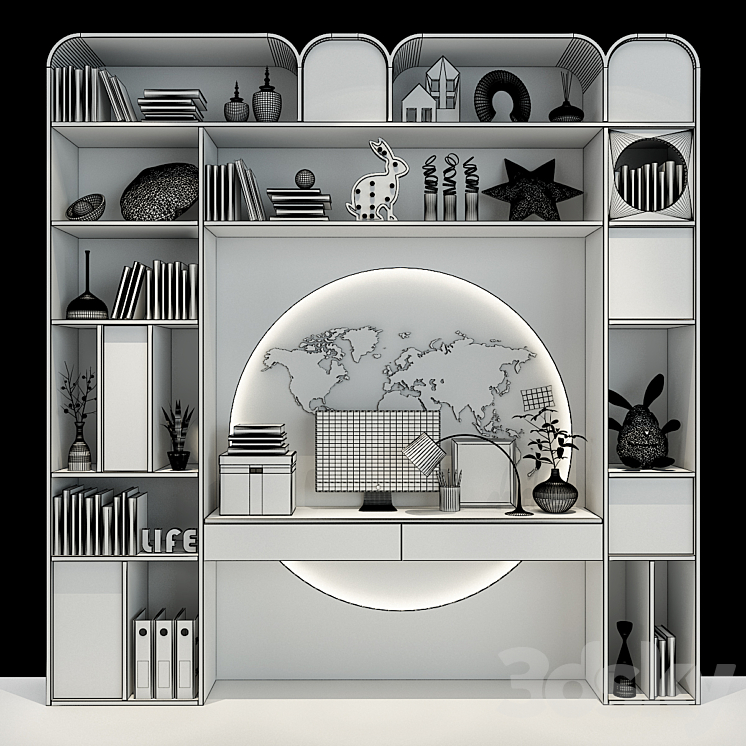 Furniture for a children 0366 3DS Max - thumbnail 2