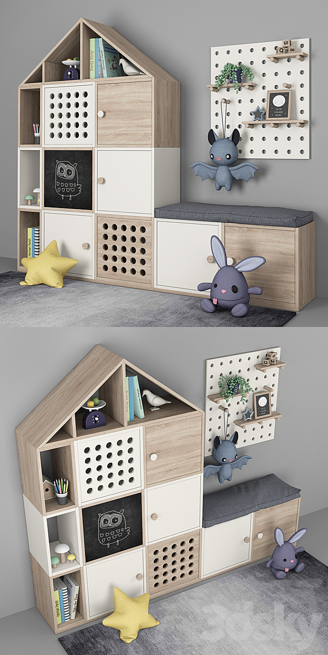 Furniture for children’s room with decor 10 3DSMax File - thumbnail 2