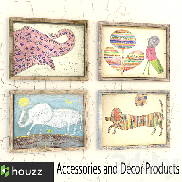 Houzz. Accessories and Decor Products 3DSMax File - thumbnail 1