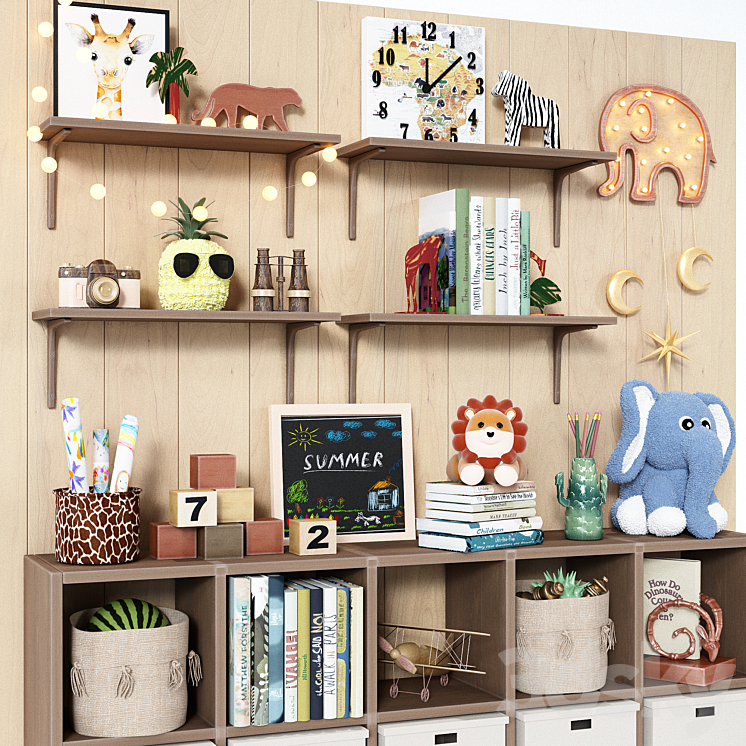 Ikea childroom decor vol1 3DS Max Model - thumbnail 2