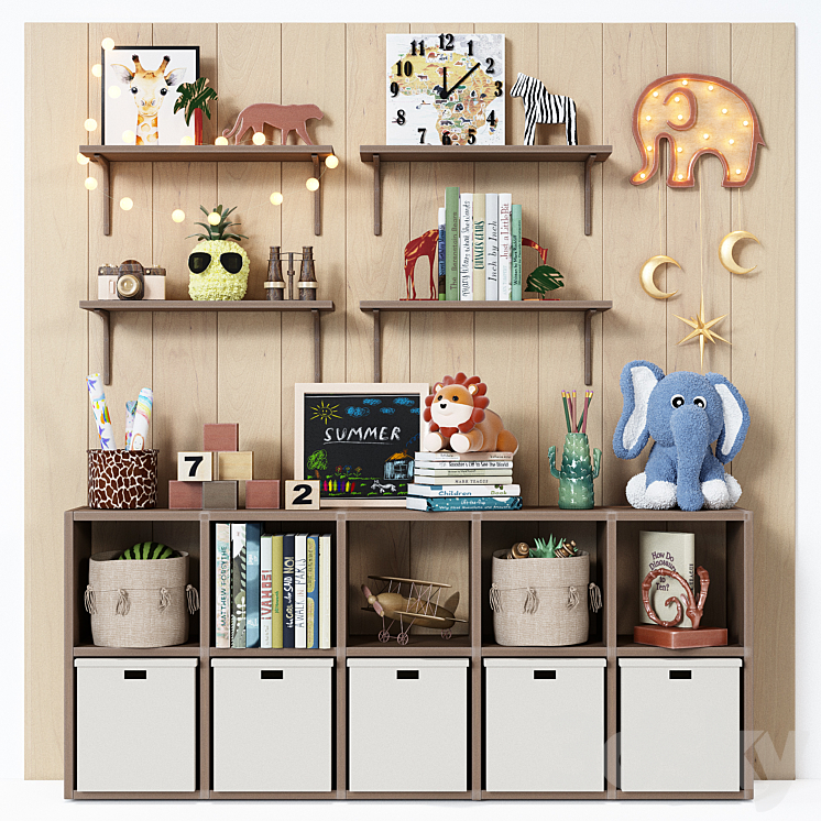 Ikea childroom decor vol1 3DS Max Model - thumbnail 3