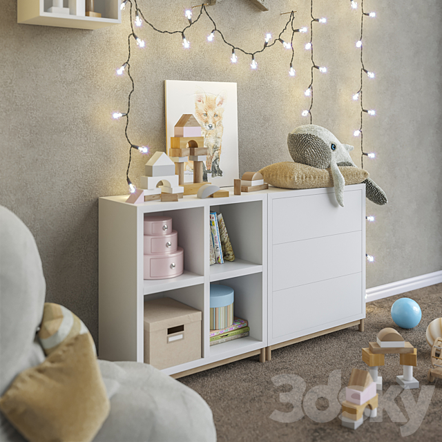 IKEA modular furniture. accessories. decor and toys set 6 3DSMax File - thumbnail 2