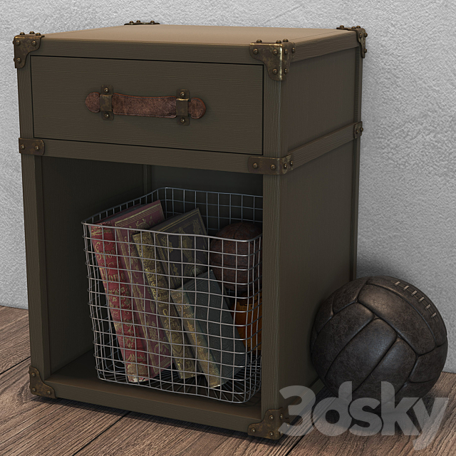 INDUSTRIAL SHELF BASKET 3DS Max Model - thumbnail 2