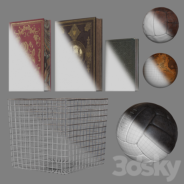 INDUSTRIAL SHELF BASKET 3DS Max Model - thumbnail 3