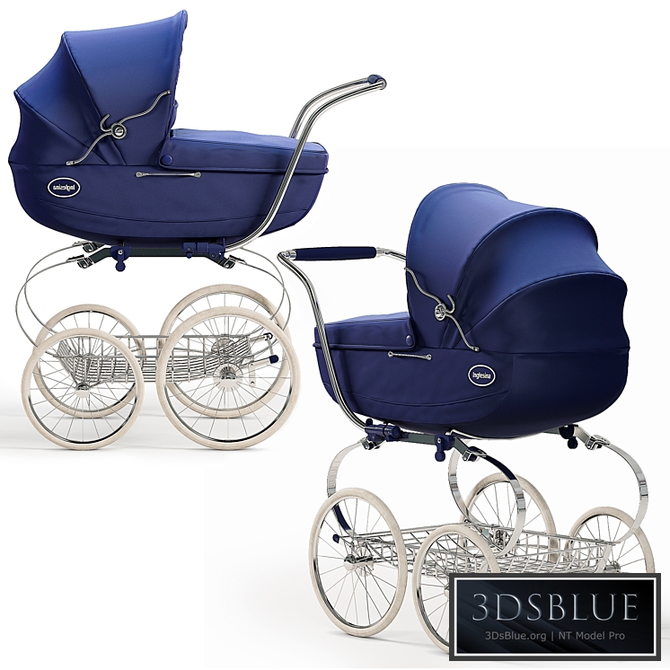 Inglesina Classica Pram in Navy 3DS Max - thumbnail 3