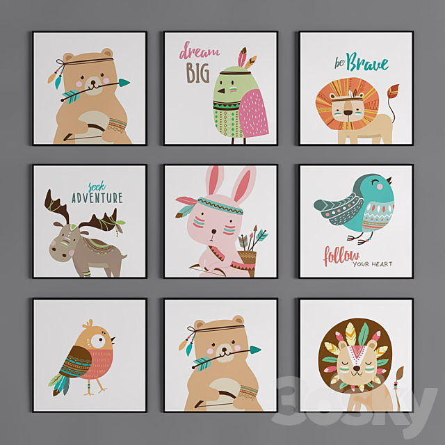 Kids Canvas Art Prints_12 3DS Max Model - thumbnail 2