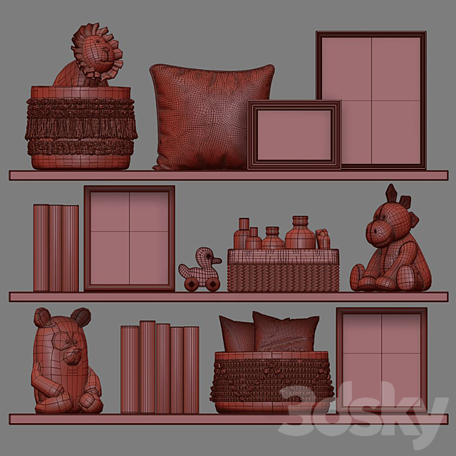 Kids Room Decor 05 3DS Max Model - thumbnail 5