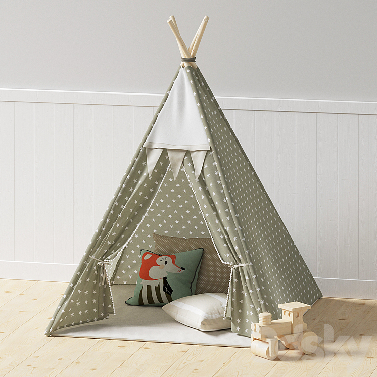 Kids teepee 3DS Max - thumbnail 1