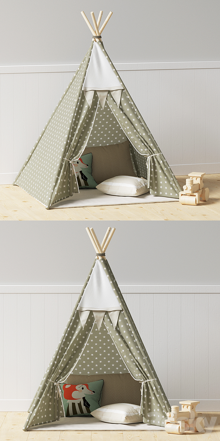 Kids teepee 3DS Max - thumbnail 2