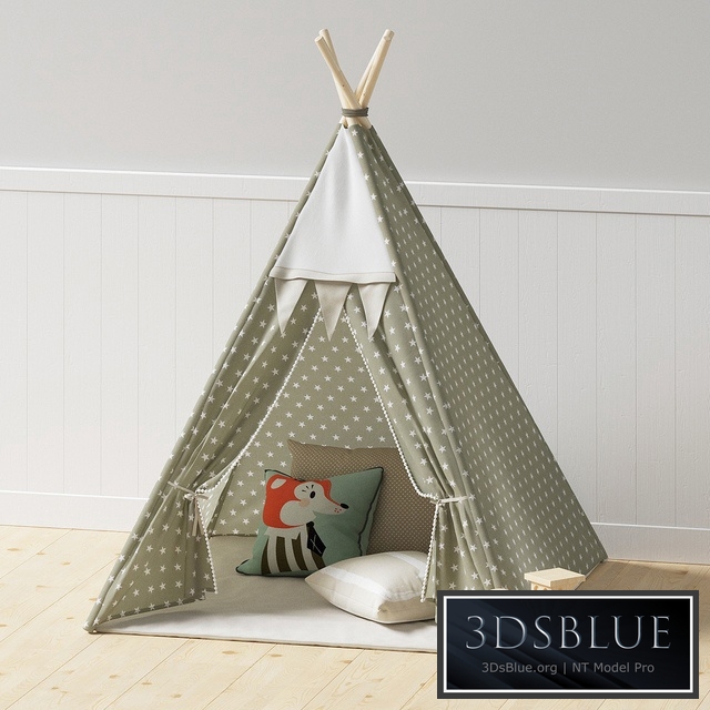 Kids teepee 3DS Max - thumbnail 3