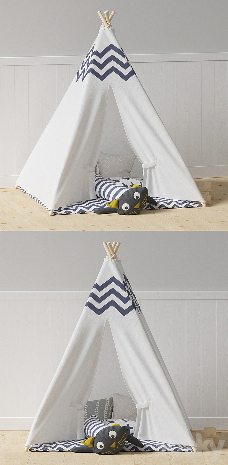 Kids teepee 3DS Max - thumbnail 2