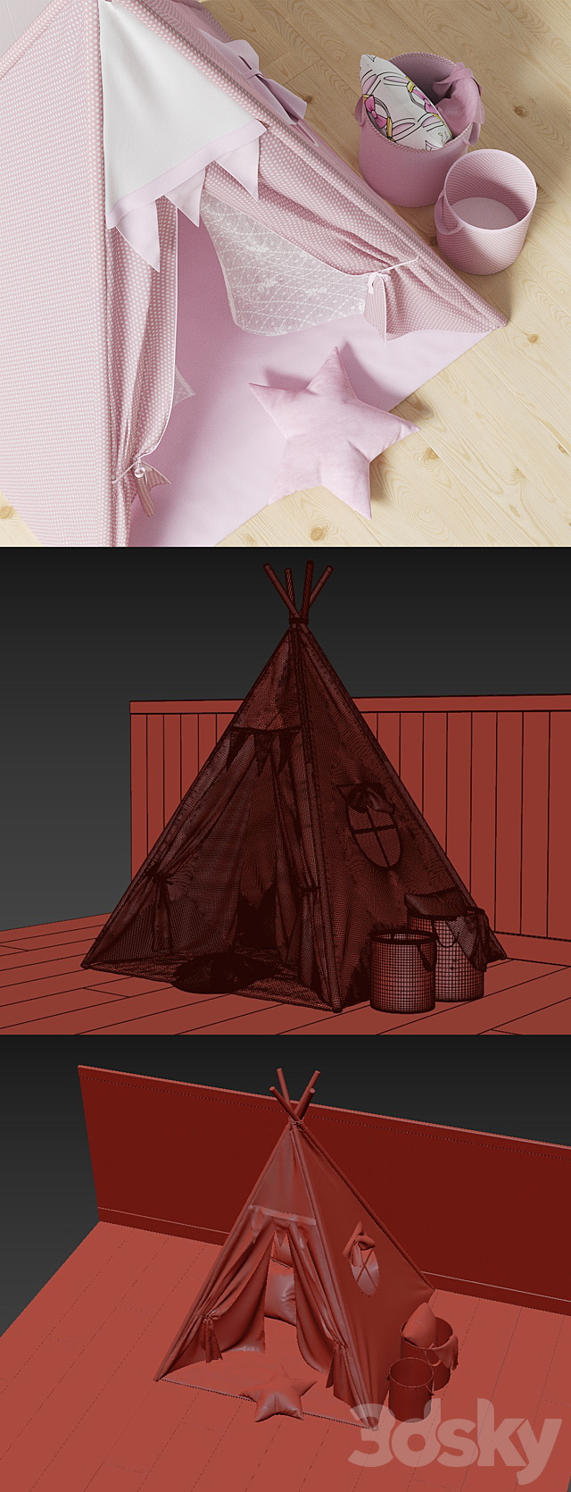 Kids teepee 3DSMax File - thumbnail 3