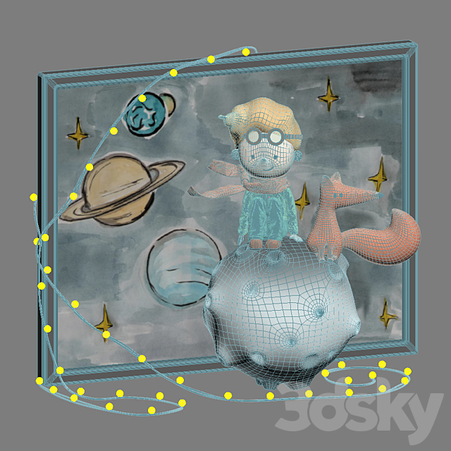 Little Prince and Fox 3DS Max Model - thumbnail 2