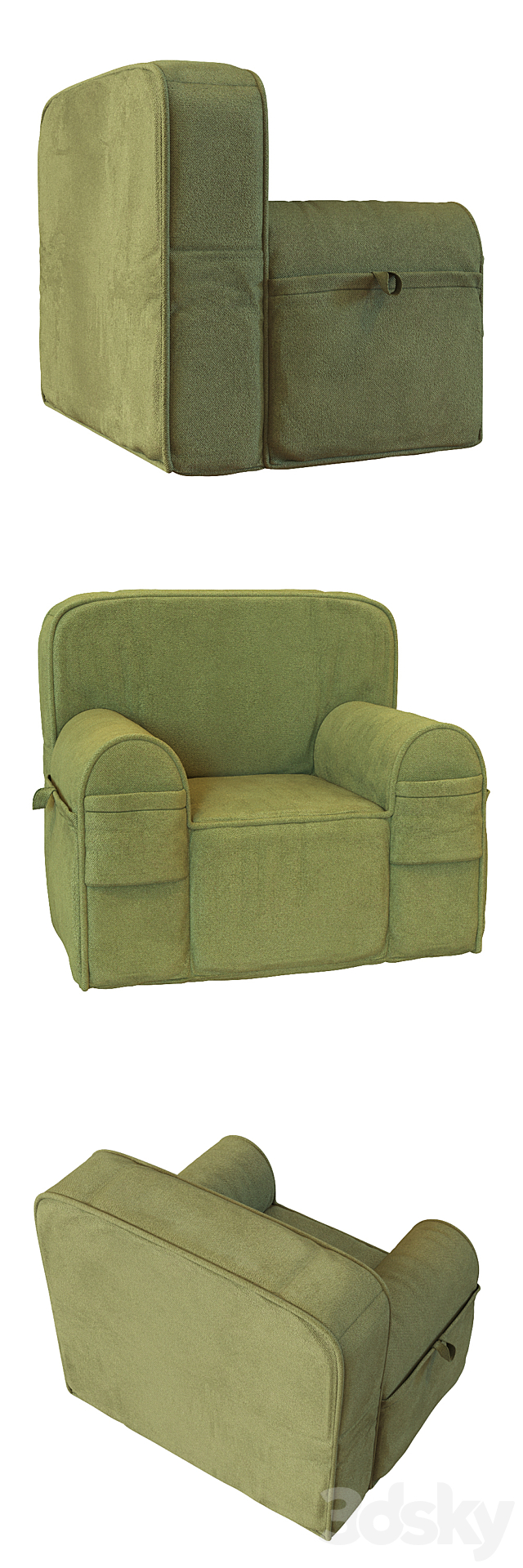 Lovesac kid chair 3DSMax File - thumbnail 2