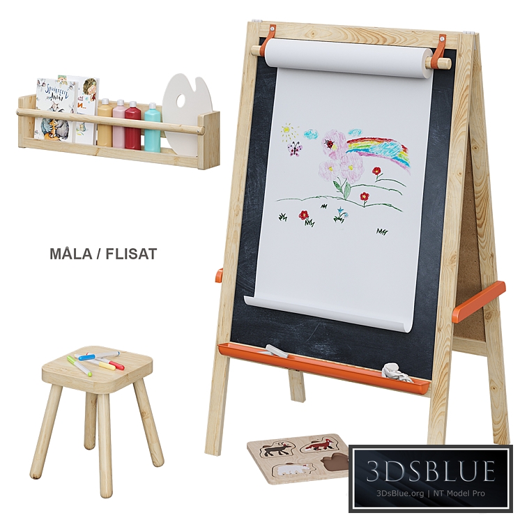 MÅLA \/ FLISAT IKEA Easel 3DS Max - thumbnail 3