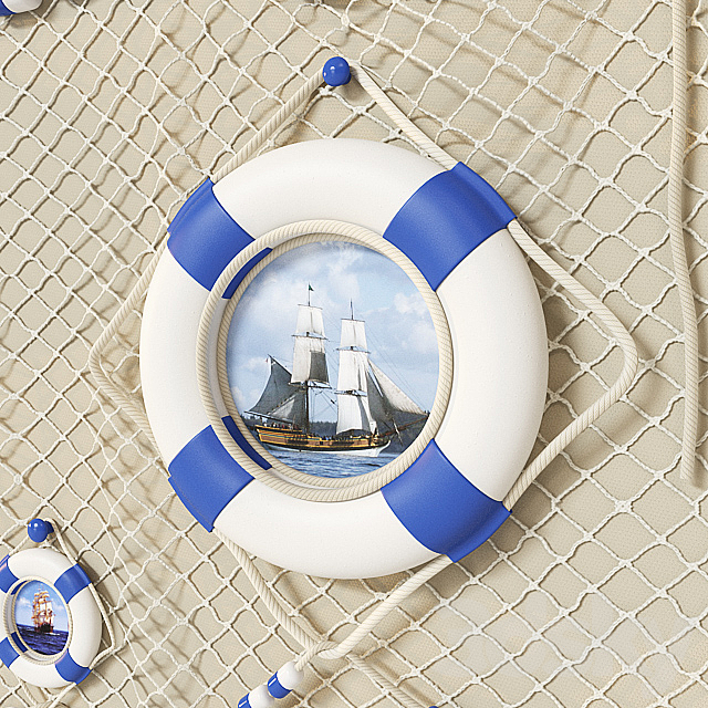 Maritime decorative set. 3DSMax File - thumbnail 2