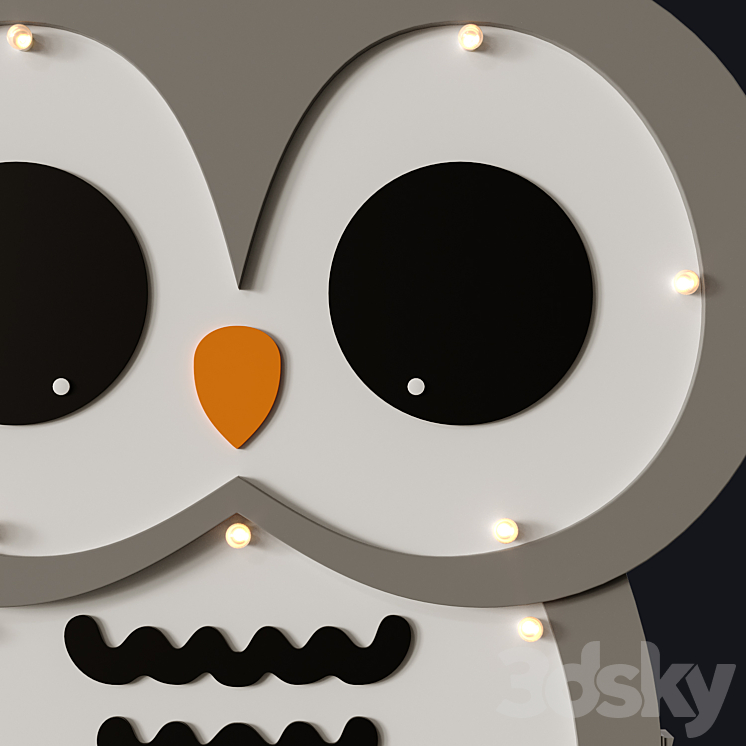 “Nightlight for the childrens “”Owl””” 3DS Max - thumbnail 2