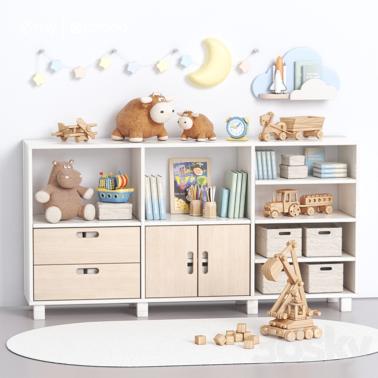 Nursery furniture 01 3DS Max Model - thumbnail 1