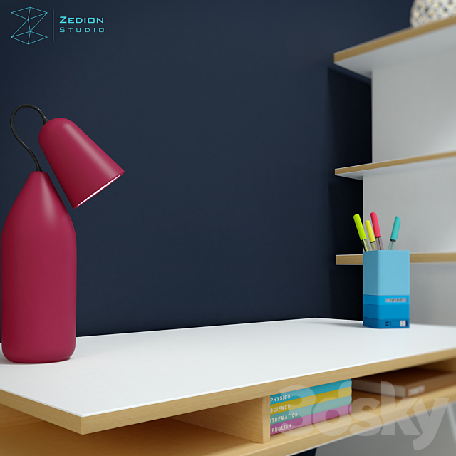 office set 3DS Max Model - thumbnail 3